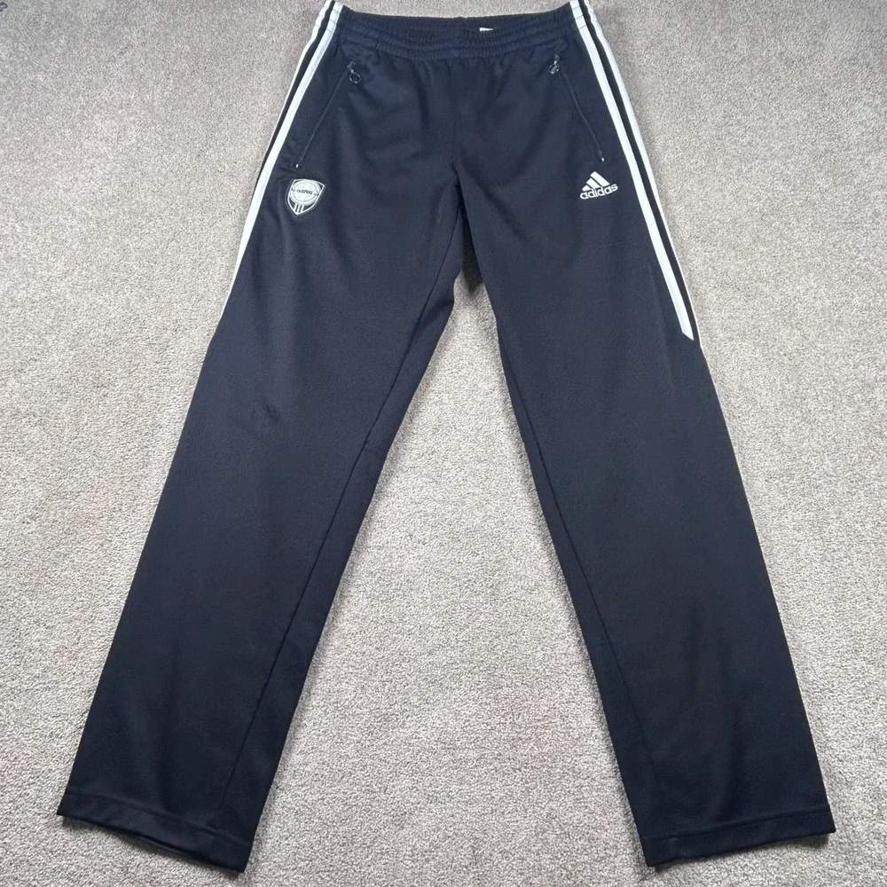 Adidas Mens FC Oasprey Soccer Track Pants Black White Stripes Size M 611306
